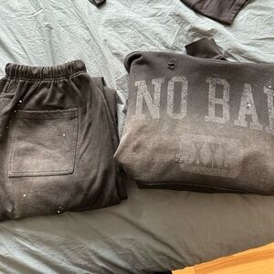 No Bad Black Sweat Set